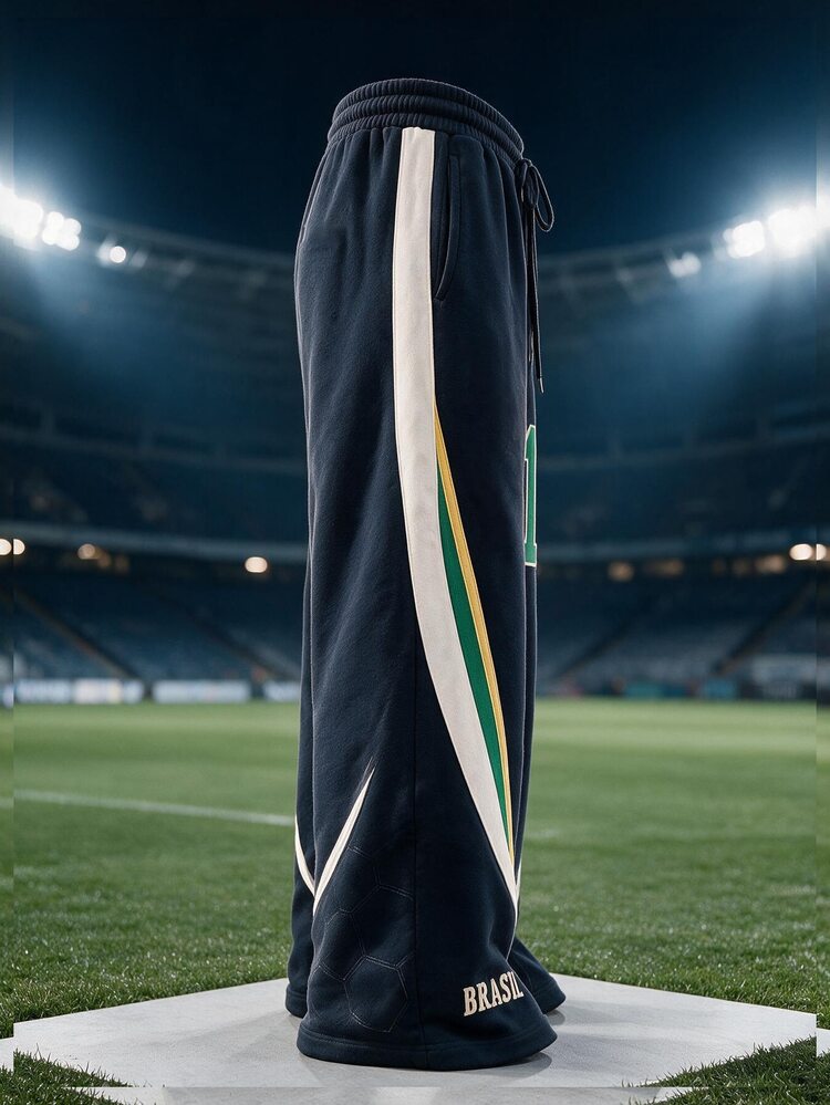 Gritte Field Men's Letter & Number Print Casual Daily Travel Sports Long Pants - Multicolor - View 3