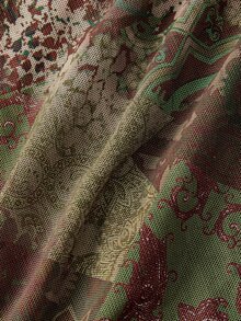 ROMWE Fairycore 女款花卉印花收腰垂領細肩帶魚尾下擺洋裝 - 彩色 - 查看 3