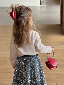 DAZY Infant/Toddler (Girl) Solid Color Bow Ruffle Trim Spring/Summer Top - Beige - View 5