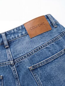 Colvenic Mid-Waist Straight Leg Wide Leg Denim Jeans Men's Retro Blue Long Pants Casual Versatile Style - Blue - View 8