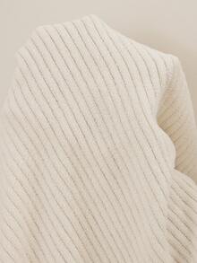 Doze Lane Casual Plush Long Sleeve Plus Size Robe With Patch Pockets - White - View 7