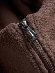 PAVTROS Jaket Berkerudung Bordir Patchwork Blok Warna untuk Pria - Coklat - View 7