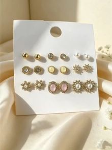 Livesso Set Anting Wanita, Hadiah untuk Pacar - Emas - View 1