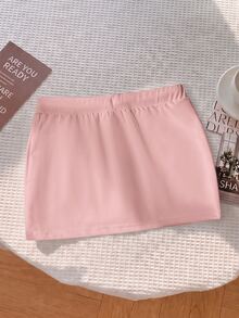 Tween Girls Short White Athletic Skirt - Pink - View 6