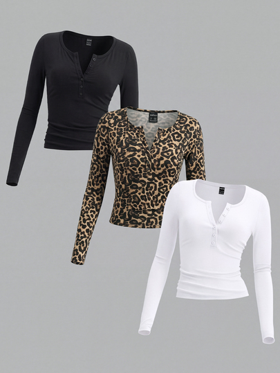 SHEIN EZwear 3 chiếc áo thun size lớn
