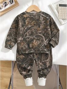 Kids Infant Round Neck Casual Comfortable Autumn Winter Outfit - Multicolor - View 4