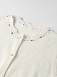 GlowEve CURVE Plus Size Women Solid Color Casual Versatile Daily Wear Cardigan - Beige - View 5