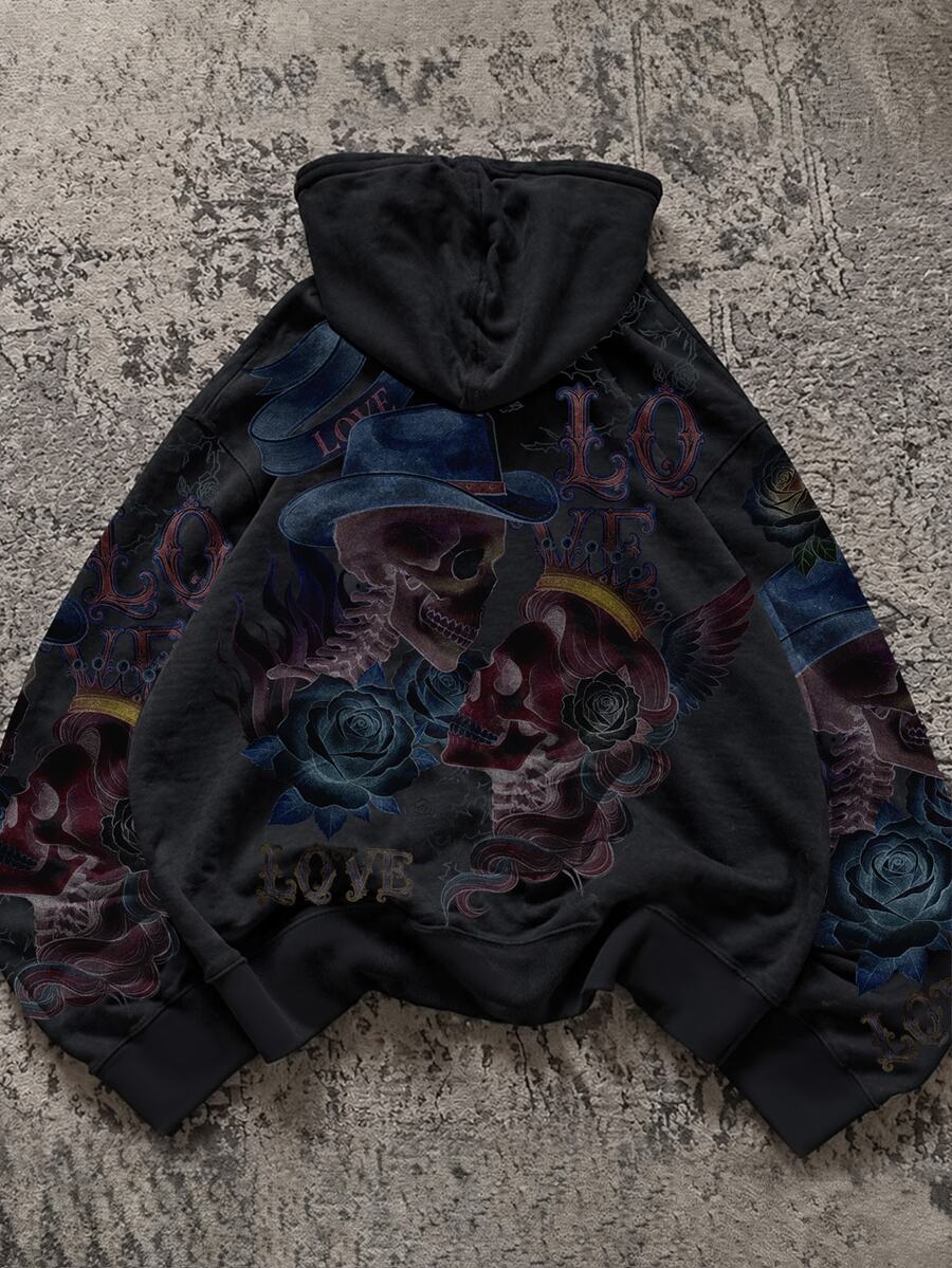 Attitoon 女款休閒寬鬆連帽衛衣,Y2K風格,復古,女款秋冬服飾 - 彩色 - 查看 1