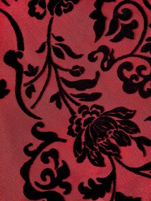 ROMWE Hippie 花卉印花前綁帶短版上衣 - 酒紅色 - 查看 4