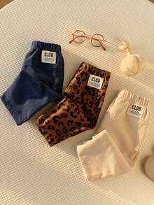 SHEIN 3件組男嬰下身褲 - 棕色 - 查看 6