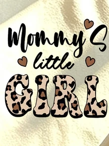 (4 Pcs)Young Girls Autumn Casual Fresh Minimalist Shiny Leopard Print Stripe Heart Letter Pattern Long Sleeve T-Shirt - Multicolor - View 3