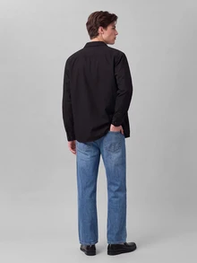 Colvenic Mid-Waist Straight Leg Wide Leg Denim Jeans Men's Retro Blue Long Pants Casual Versatile Style - Blue - View 6