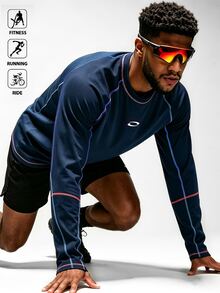 Acti Log Men's Colorblock Casual Daily Travel Sports Long Sleeve T-Shirt - Multicolor - View 3