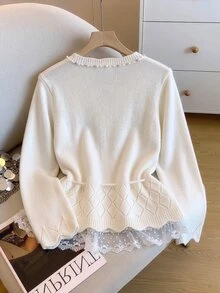 GlowEve CURVE Plus Size Women Solid Color Casual Versatile Daily Wear Cardigan - Beige - View 2