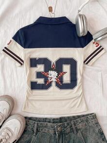 Attitoon Betty Boop x SHEIN Women's Cartoon Pattern Casual Daily Short Sleeve T-Shirt - Multicolor - View 9