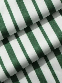 DAZY Women's Striped Bow Decor Long Sleeve Top And Pants Pajama Set - Green - View 7