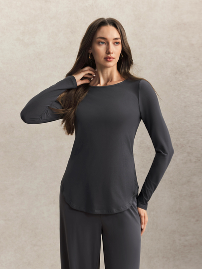Activina Women's Solid Color Casual Daily Travel Sports T-Shirt