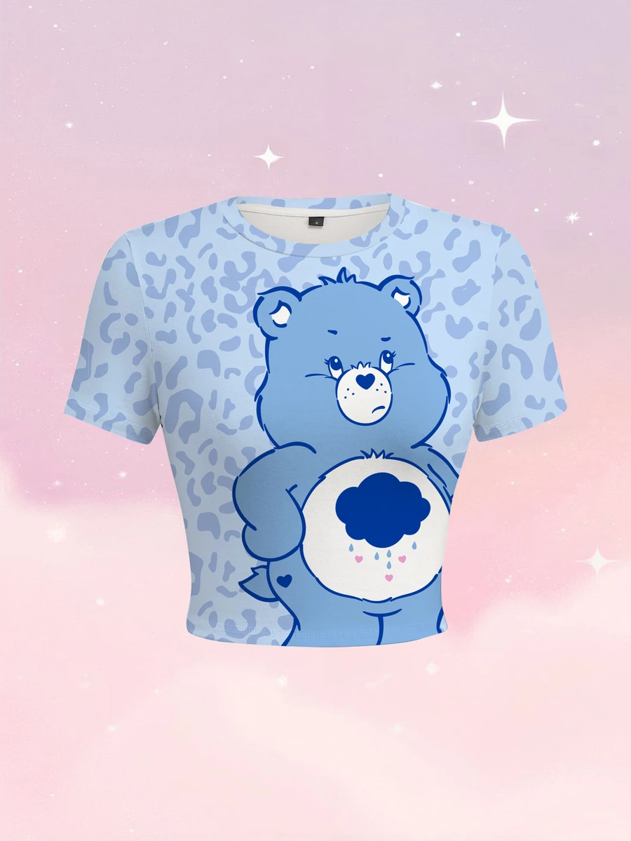 SHEIN X Care Bears 女款卡通圖案休閒日常短袖T恤 - 白色 - 查看 1