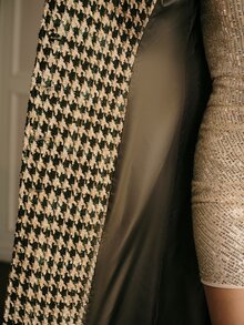 MOTF PREMIUM FASHIONABLE EXQUISITE DESIGN WAIST-CINCHING SLIMMING METAL BUCKLE ASYMMETRIC PLACKET TWEED WOOL WOMEN'S COAT - Army Green - View 7
