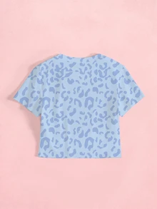 SHEIN X Care Bears Women's Cartoon Pattern Casual Daily Short Sleeve T-Shirt - White - View 4