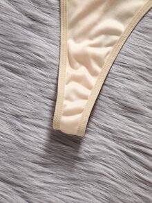 EmpressEnvy Women's Delicate Lace Trim Sexy Thong Panties 5-Piece Set - Multicolor - View 4
