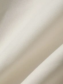 DAZY Women's Casual Minimalist Solid Color Zip-Up Hooded Ruffle Hem Slim Fit Sports Jacket - Beige - View 8