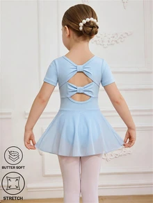 Young Girls Clothes Professional Ballet Dance Leotard, Training, Cute, Christmas, Back To School Autumn Fall - Blue - View 3