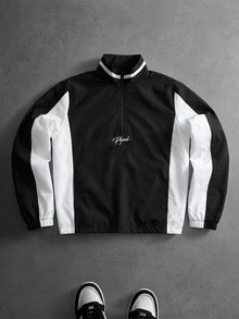 Sport MetroGents Men's Colorblock Casual Daily Outdoor Sports Jacket - Black - View 1
