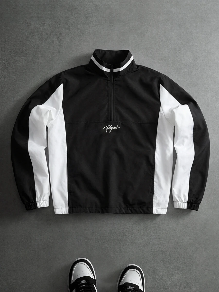 Sport MetroGents Men's Colorblock Casual Daily Outdoor Sports Jacket - Black - View 1