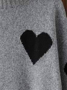 SHEIN Tween Girl Sweater Dress, New Arrival For Autumn/Winter Farewell Dark Grey Cute - Grey - View 5