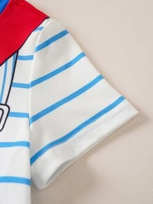 LOONEY TUNES X SHEIN Baby Boy Cartoon Print Cute Romper - Blue - View 5