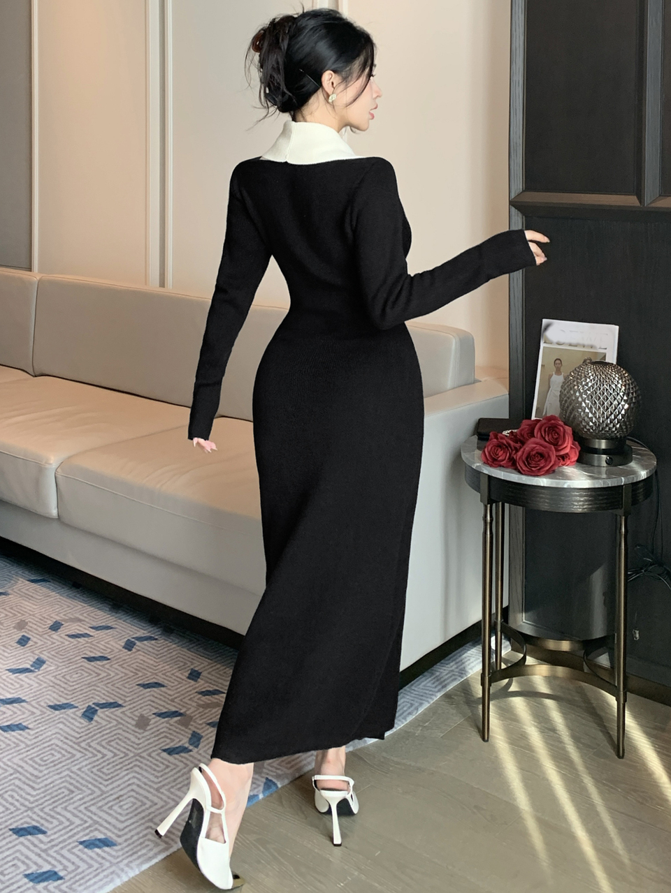 Women's Colorblock Casual Daily Knit Dress