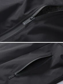 Acti Log Men's Autumn/Winter Hooded Thick Thermal Lined Padded Coat Coat - Black - View 7
