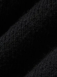 DAZY Women's Colorblock Casual Daily Knit Dress - Black - View 9
