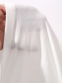 Dazy Plus Korean Style Bell Sleeve Loose White T-Shirt - White - View 8