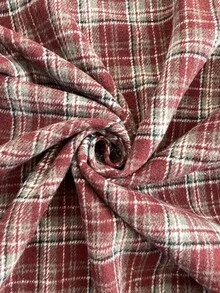 Easowa Mantel Panjang Lengan Panjang Motif Kotak-kotak Gaya Jalanan Wanita dengan Kantong - MultiWarna - View 6