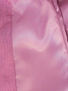 Aveloria Modichic Women's Blazer Straight Two-Tone Woven Overlap Square Neck Metal Button Shoulder Pads Modern Hot Pink Solid Women's Jacket Autumn Outfit Christmas - Pink - View 8