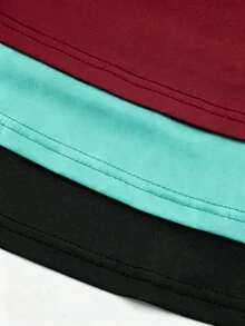 Sweetra CURVE Plus Size Camisole 3 Pieces Set, Mock Neck 3 Pieces Set, Multi-Color 3 Pieces Set - Multicolor - View 3