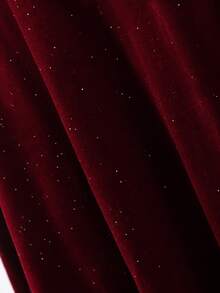 SHEIN Girls' Fashion Party Birthday Formal Wedding Elegant Evening Dress Graduation Prom Dinner Cocktail Vacation Silky Winter - Burgundy - View 7