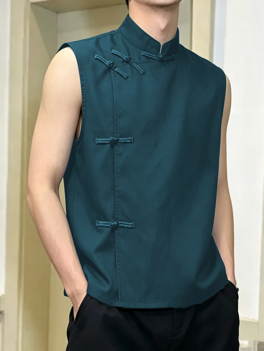 Manfinity Hypemode Men's Solid Color Casual Versatile Daily Wear Vest Top - Royal Blue - View 1