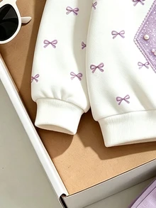 女童連帽衫與運動衫套裝 - 紫色 - 查看 6