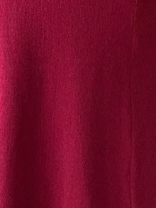 Feyla Women's Plush Patchwork Casual Party Knit Dress - Red - View 7