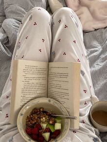 Livesso Women's All-Over Print Top And Pants Casual Daily Home Pajama Set - White - View 5