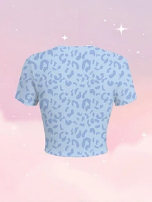 SHEIN X Care Bears Women's Cartoon Pattern Casual Daily Short Sleeve T-Shirt - White - View 2