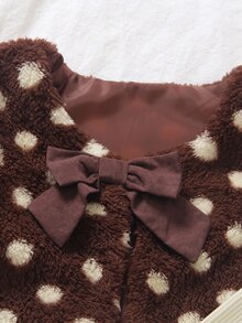 Tween Girls' Fuzzy Vest, Long Sleeve, Fleece, Ribbed Stand Collar Top And Pleated Skirt 3 Pieces Casual Set, Autumn/Winter - Multicolor - View 5