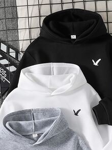 SHEIN Casual vardagsset för tween-pojke med långärmad hoodie och byxor - Multifärgad - Visa 4