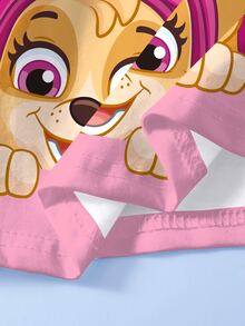 SHEIN | PAW Patrol 女童字母卡通印花休閒日常短袖T恤 - 白色 - 查看 6