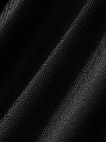 FRIFUL Women's Solid Color Zipper Half-Placket Patchwork Ruffle Hem Casual Long Dress - Black - View 8