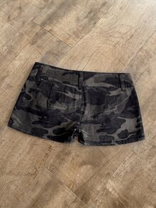 Elamini Women's Denim Camouflage Ultra Low Waist Mini Skirt - Multicolor - View 6