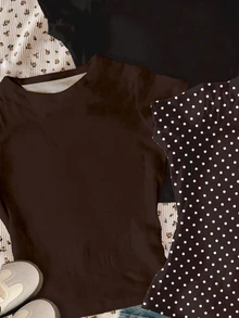 3PCS Tween Girls T-Shirts - Multicolor - View 5